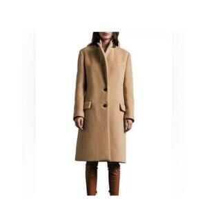 Rag & Bone ICONS Wooster Wool Blend Camel Coat - Size Small